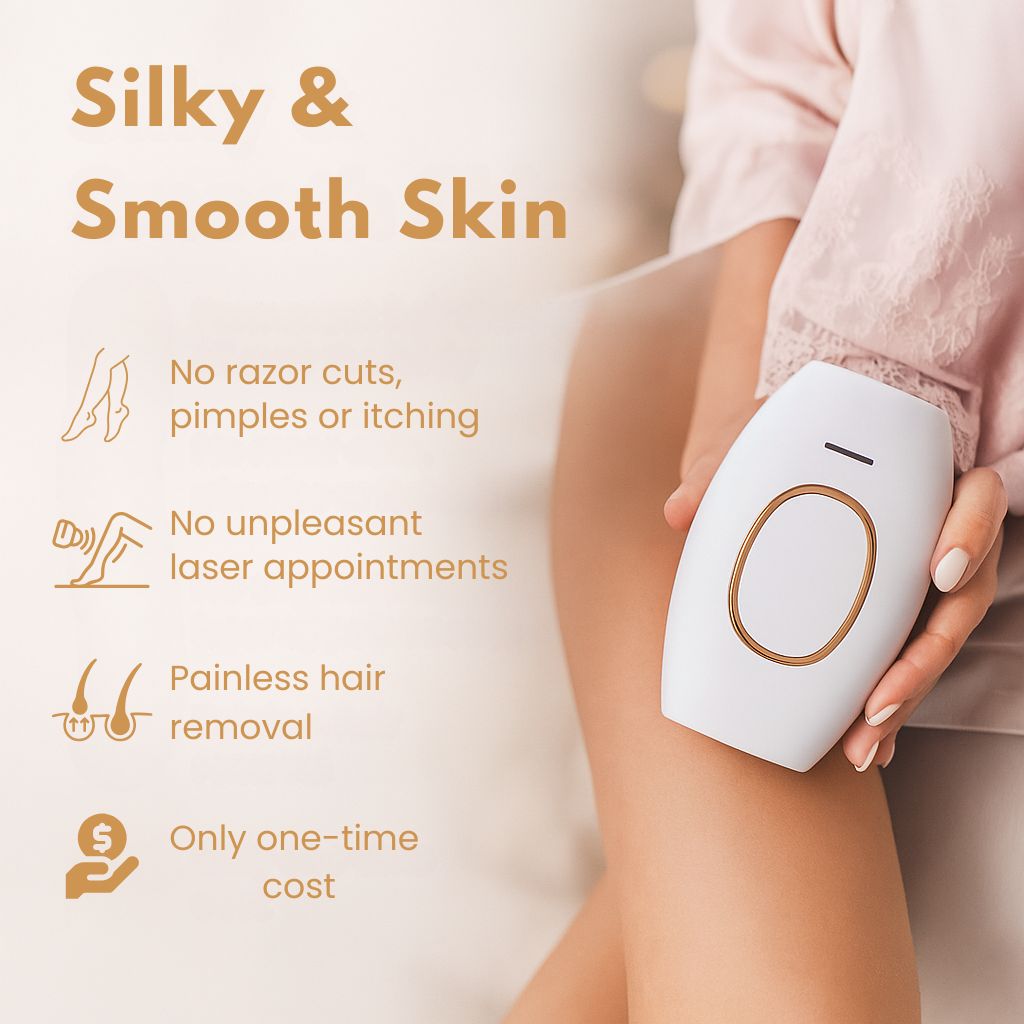IPL Laser Hair Remover ⁽ˢᵐᵒᵒᵗʰ ˢᵏᶦⁿ ᶠᵒʳ ᴹᵉⁿ & ᵂᵒᵐᵉⁿ⁾ بشرة ناعمة للرجال والنساء