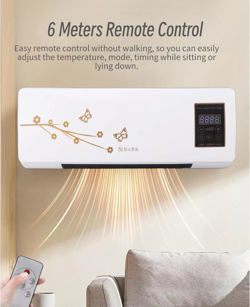 Cuifati Portable Air Conditioner, Mini AC Wall Mounted Cooling and Heating Fan, Portable Touch Control Low Noise Air Conditioner for Indoor Outdoor