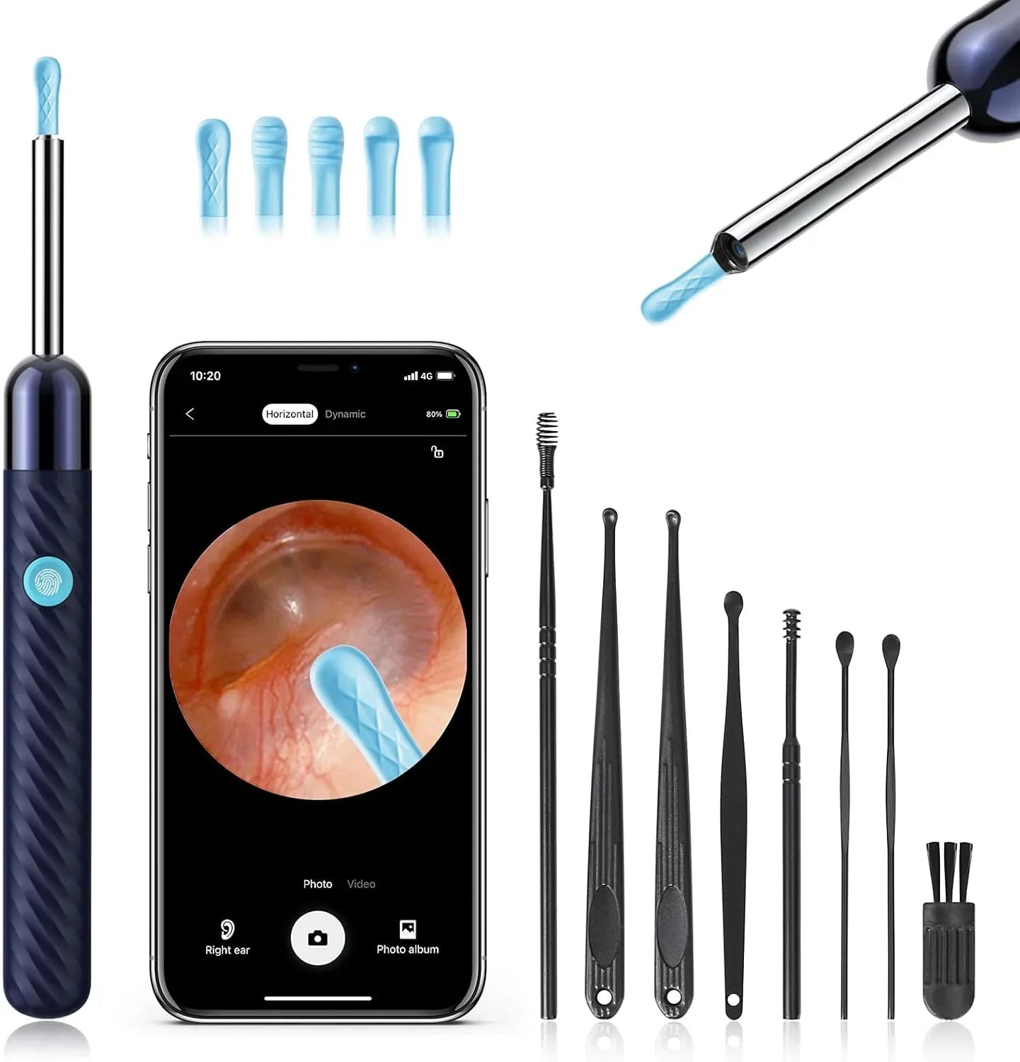 ˢʰᵒᵖʸ Smart Ear Wax Removal Tool,  With Camera & Cleaning Kit
