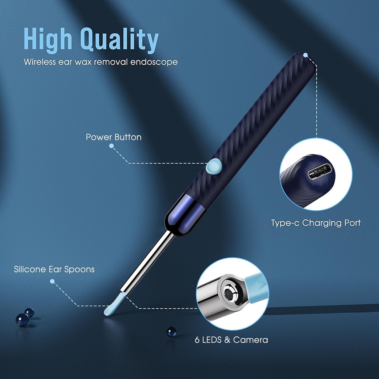 ˢʰᵒᵖʸ Smart Ear Wax Removal Tool,  With Camera & Cleaning Kit