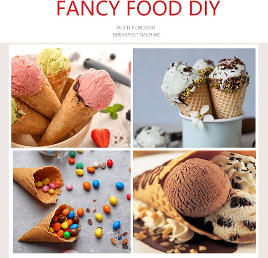1000W Crispy Cone Roller, 1.2 Inch Ice Cream Roller, Non-Stick/Easy To Clean, Home DIY Dessert Maker