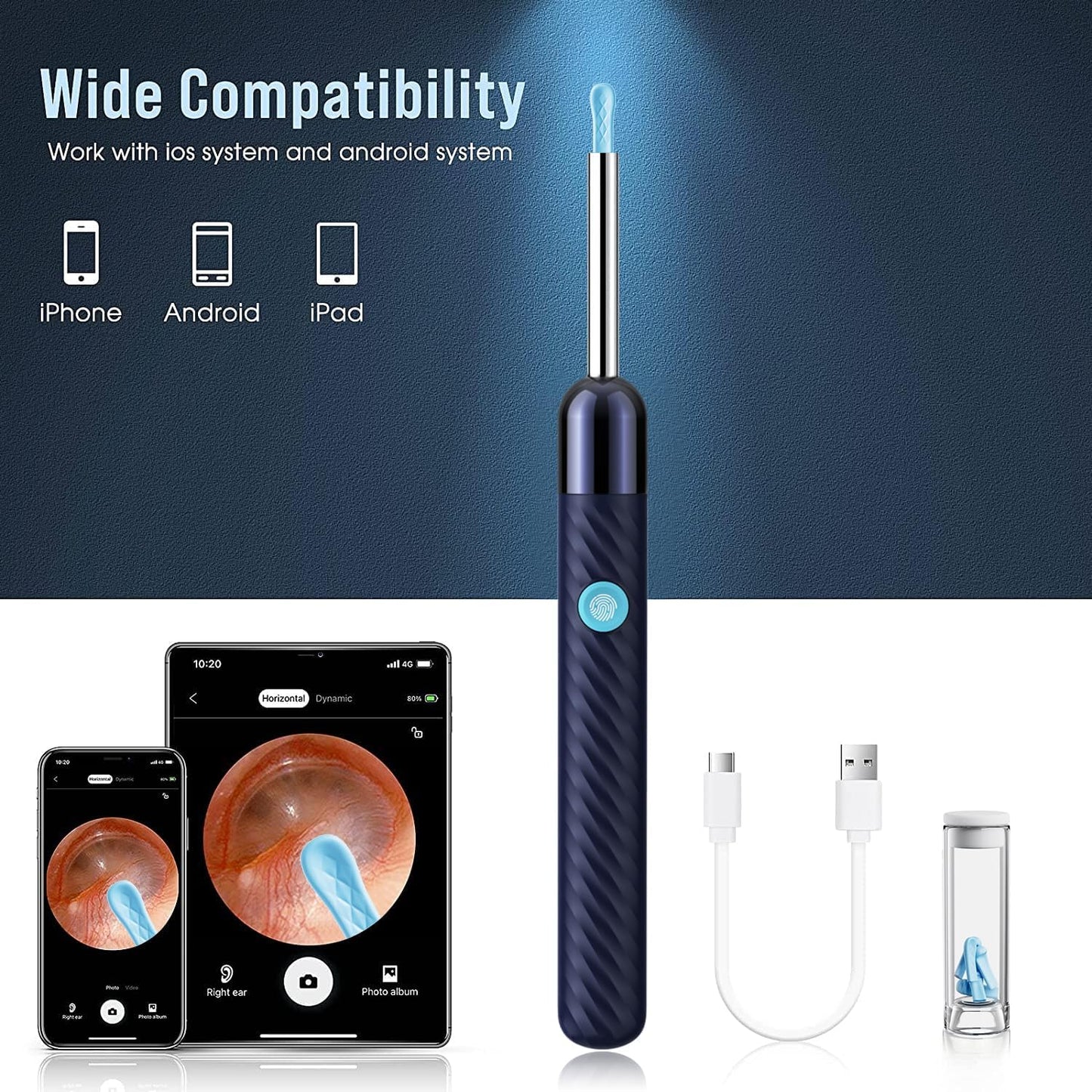 ˢʰᵒᵖʸ Smart Ear Wax Removal Tool,  With Camera & Cleaning Kit