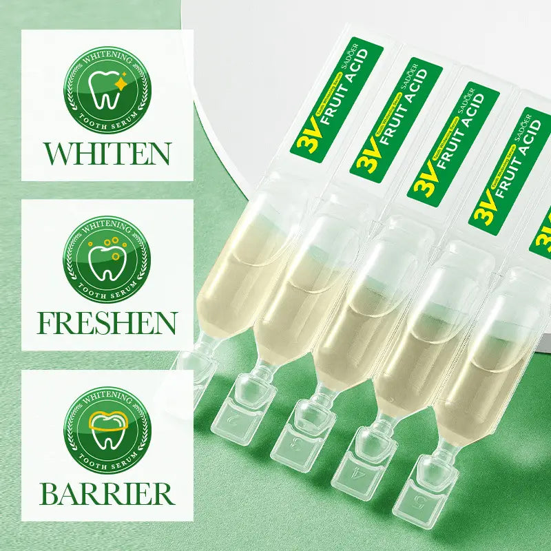 ROREC SADOER 3V Fruit Acid Tooth Whitening Serum Cleaning Dental Stains Caring Oral Health